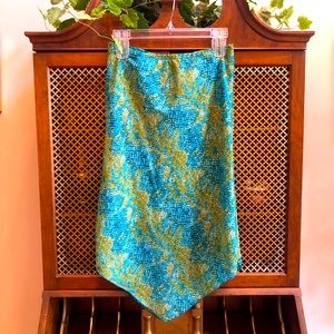 💚~🦋Teal/Green Summer “Scarf” Skirt Sz 2! Like New! 🏝~💙